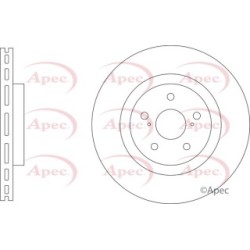 Brake Disc APEC DSK4165 OE Ref 43512-0E070 APEC