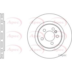 Brake Disc APEC DSK596 OE Ref 1H0615301A
