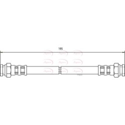 Brake Hose Pipe APEC HOS3042 OE Ref 46834651