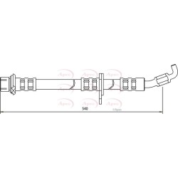 Brake Hose Pipe APEC HOS3076 OE Ref 90947 02 695