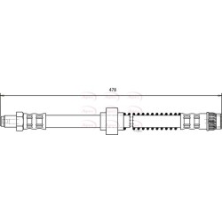Brake Hose Pipe APEC HOS3084 OE Ref 4806A9