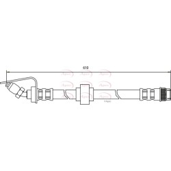 Brake Hose Pipe APEC HOS3181 OE Ref 7700302379