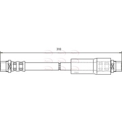 Brake Hose Pipe APEC HOS3223 OE Ref 893611707