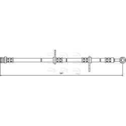Brake Hose Pipe APEC HOS3319 OE Ref GBH253