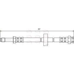 Brake Hose Pipe APEC HOS3349 OE Ref 6U0611701B APEC
