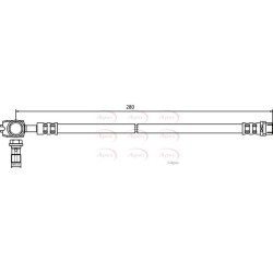 Brake Hose Pipe APEC HOS3369 OE Ref 8E0611775N