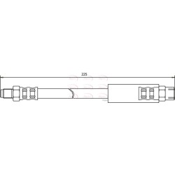 Brake Hose Pipe APEC HOS3370 OE Ref 2227489 APEC