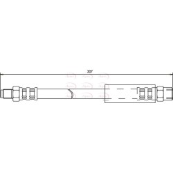 Brake Hose Pipe APEC HOS3414 OE Ref 8A0611775A