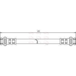 Brake Hose Pipe APEC HOS3440 OE Ref MB857552