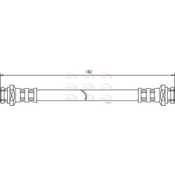 Brake Hose Pipe APEC HOS3472 OE Ref MN116498