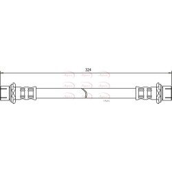 Brake Hose Pipe APEC HOS3487 OE Ref 9094702921
