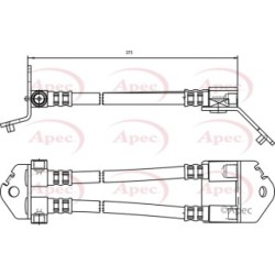 Brake Hose Pipe APEC HOS3554 OE Ref 4409343