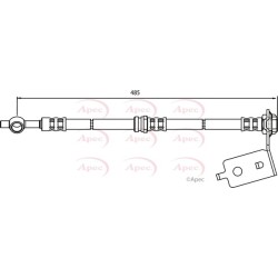 Brake Hose Pipe APEC HOS3570 OE Ref 5881226250