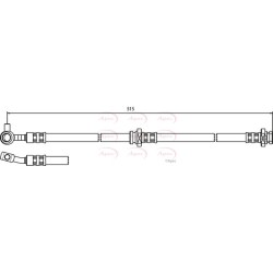 Brake Hose Pipe APEC HOS3576 OE Ref 462108H30A