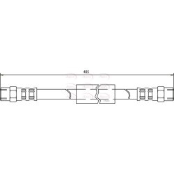 Brake Hose Pipe APEC HOS3625 OE Ref 6011798