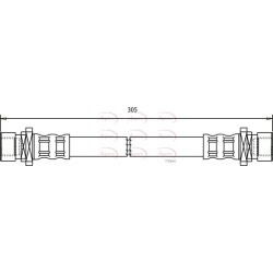 Brake Hose Pipe APEC HOS3692 OE Ref 01466S5A000