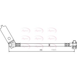 Brake Hose Pipe APEC HOS3725 OE Ref 3C112078BC