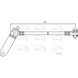 Brake Hose Pipe APEC HOS3726 OE Ref 3C112078AD