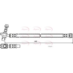 Brake Hose Pipe APEC HOS3743 OE Ref 7L6 611 776A