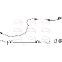 Brake Hose Pipe APEC HOS3792 OE Ref 1J0 611 764 L