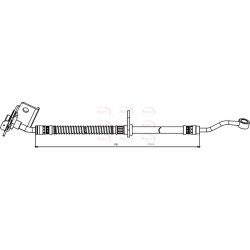 Brake Hose Pipe APEC HOS3855 OE Ref 587321E000 APEC