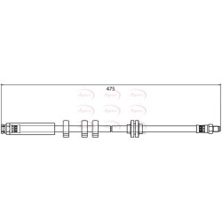 Brake Hose Pipe APEC HOS3978 OE Ref 46481634