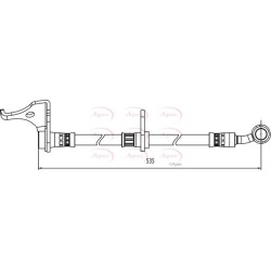 Brake Hose Pipe APEC HOS3986 OE Ref 01465TF0000