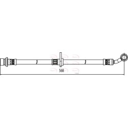 Brake Hose Pipe APEC HOS3995 OE Ref 01465S5B000 APEC