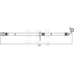 Brake Hose Pipe APEC HOS3998 OE Ref 01466S9AE01