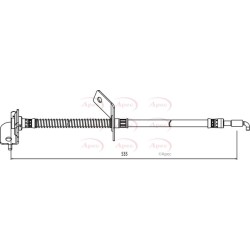 Brake Hose Pipe APEC HOS4006 OE Ref 587311H000