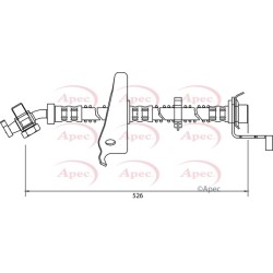 Brake Hose Pipe APEC HOS4027 OE Ref SHB101190