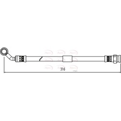 Brake Hose Pipe APEC HOS4030 OE Ref NF4743810A