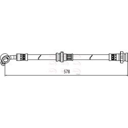 Brake Hose Pipe APEC HOS4050 OE Ref 462111HJ0B