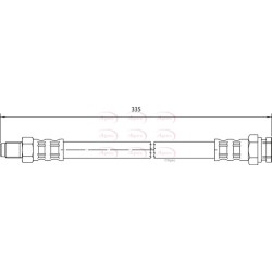 Brake Hose Pipe APEC HOS4060 OE Ref 481636