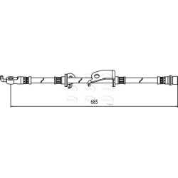 Brake Hose Pipe APEC HOS4072 OE Ref 90947W2022