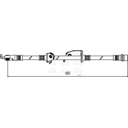 Brake Hose Pipe APEC HOS4073 OE Ref 90947W2023