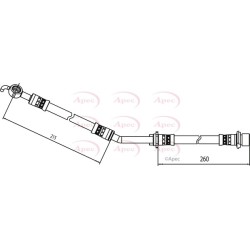 Brake Hose Pipe APEC HOS4076 OE Ref 9094702E08