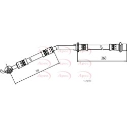 Brake Hose Pipe APEC HOS4089 OE Ref 90947W2007