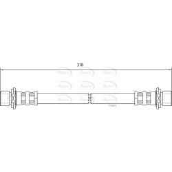 Brake Hose Pipe APEC HOS4093 OE Ref 9094702C30