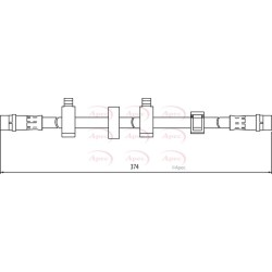 Brake Hose Pipe APEC HOS4103 OE Ref 7D0611701A