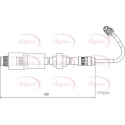 Brake Hose Pipe APEC HOS4120 OE Ref 8200062202