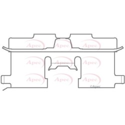 Brake Disc Pad Accessory Kit APEC KIT1125