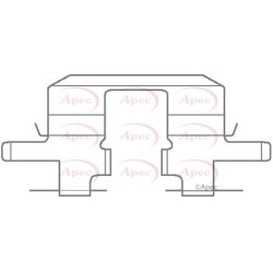 Brake Disc Pad Accessory Kit APEC KIT1127