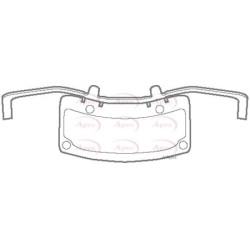 Brake Disc Pad Accessory Kit APEC KIT1129 OE Ref 4E0615269B