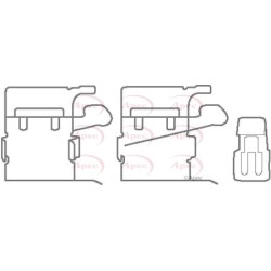Brake Disc Pad Accessory Kit APEC KIT1136