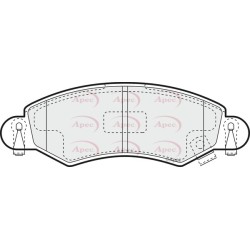 Brake Pad Set APEC PAD1165 OE Ref 4704578 APEC