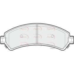 Brake Pad Set APEC PAD1176 OE Ref 12519995 APEC