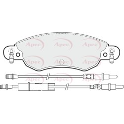 Brake Pad Set APEC PAD1281 OE Ref 425287 APEC