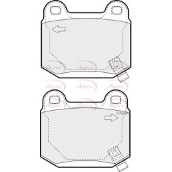 Brake Pad Set APEC PAD1392 OE Ref MR407391 APEC