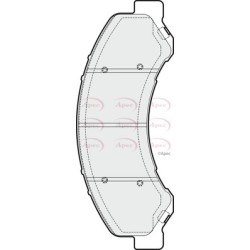 Brake Pad Set APEC PAD1888 OE Ref 8973784460 APEC